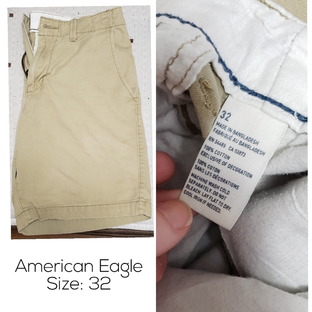 American Eagle Mens Khaki Shorts